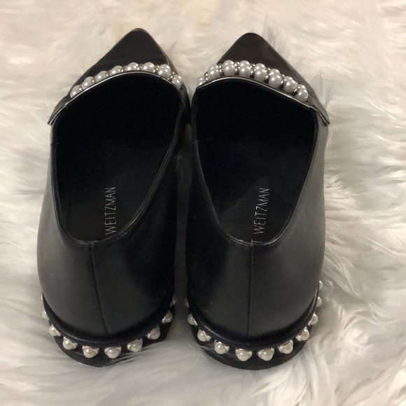 Black and Pearl Stuart Weitzman Flats/Loafers - Picture 4 of 8